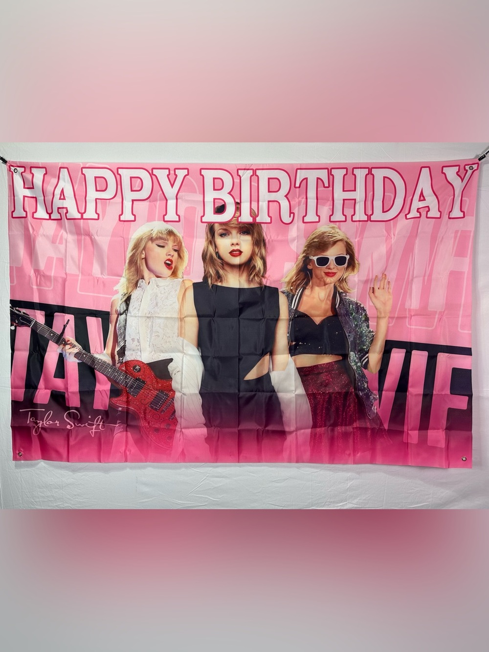 Taylor Swift Happy Birthday Backdrop Banner 6x4Ft.